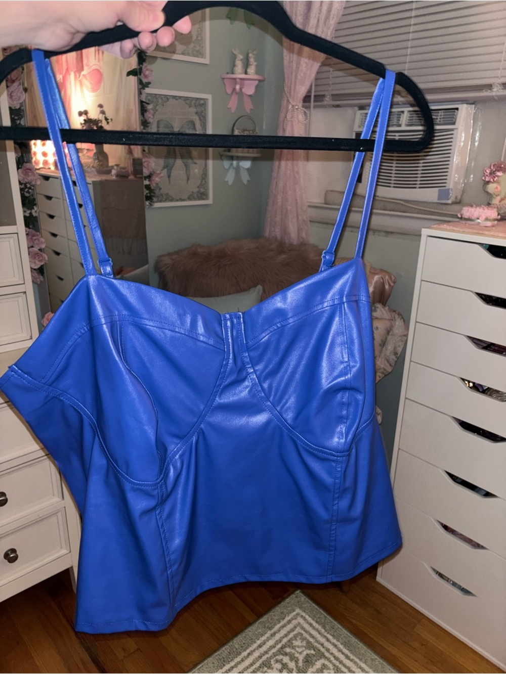 Rue21 Royal Blue Faux Leather Bustier Camisole